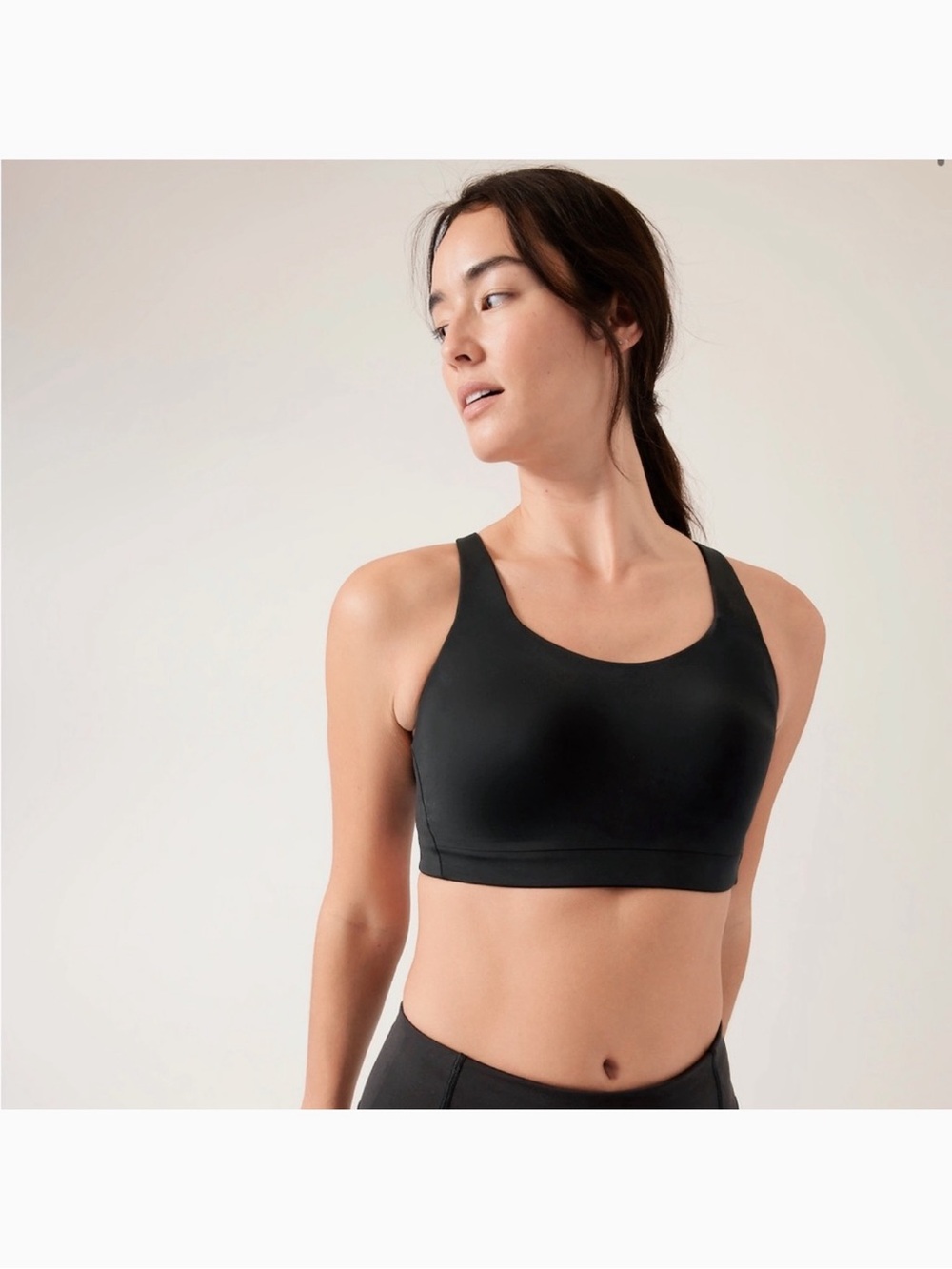 NWT Athleta Advance Bra Black High Impact Sports Bra 34C